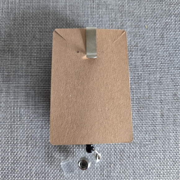 Pumpkin Orange Purple Leopard Bow Beaded Retractable Name Badge ID Reel Holder - Picture 2 of 2